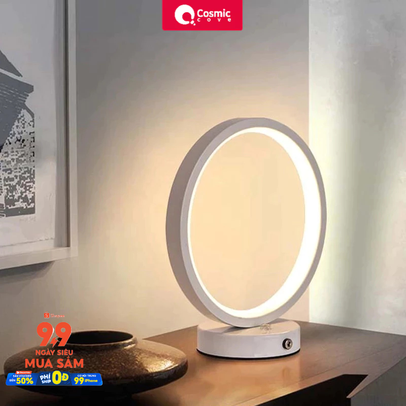 Cosmic cove Đèn bàn sạc LED tròn phù hợp với đèn phong cách mini cổ ...