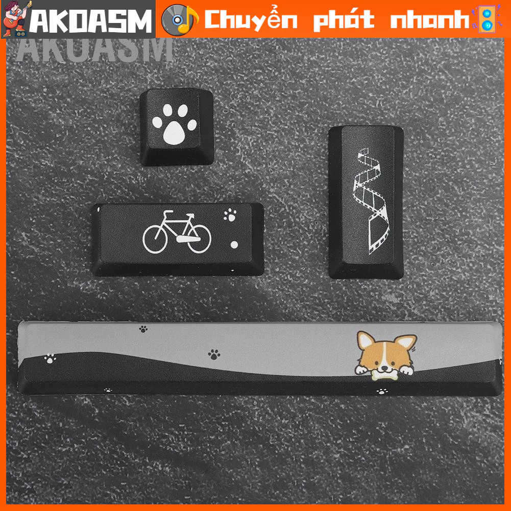 [Hàng Sẵn] Diy Mini Chó Đen Họa Tiết Keycaps SpaceEScEnterNumpad Nhập ...