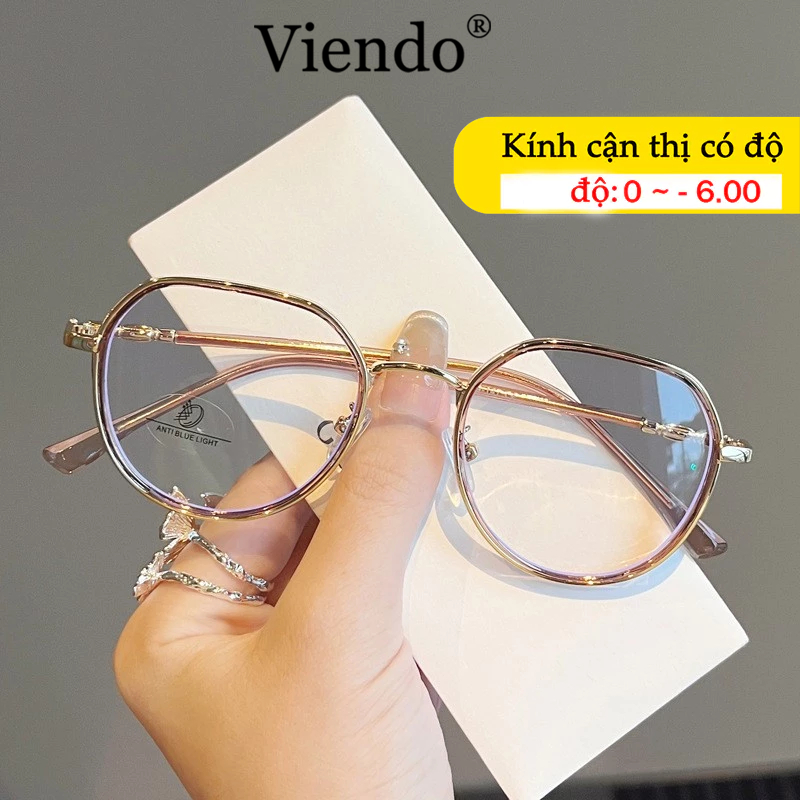 Gọng Kiếng Cận Nam Nữ VIENDO Gọng Kính Mắt Cận Chông Tia UV Ánh Sáng Xanh Đổi Màu Khi Ra Nắng Thời Trang -1.0/-2.0/-3.0/-4.0/-5.0/-6.0