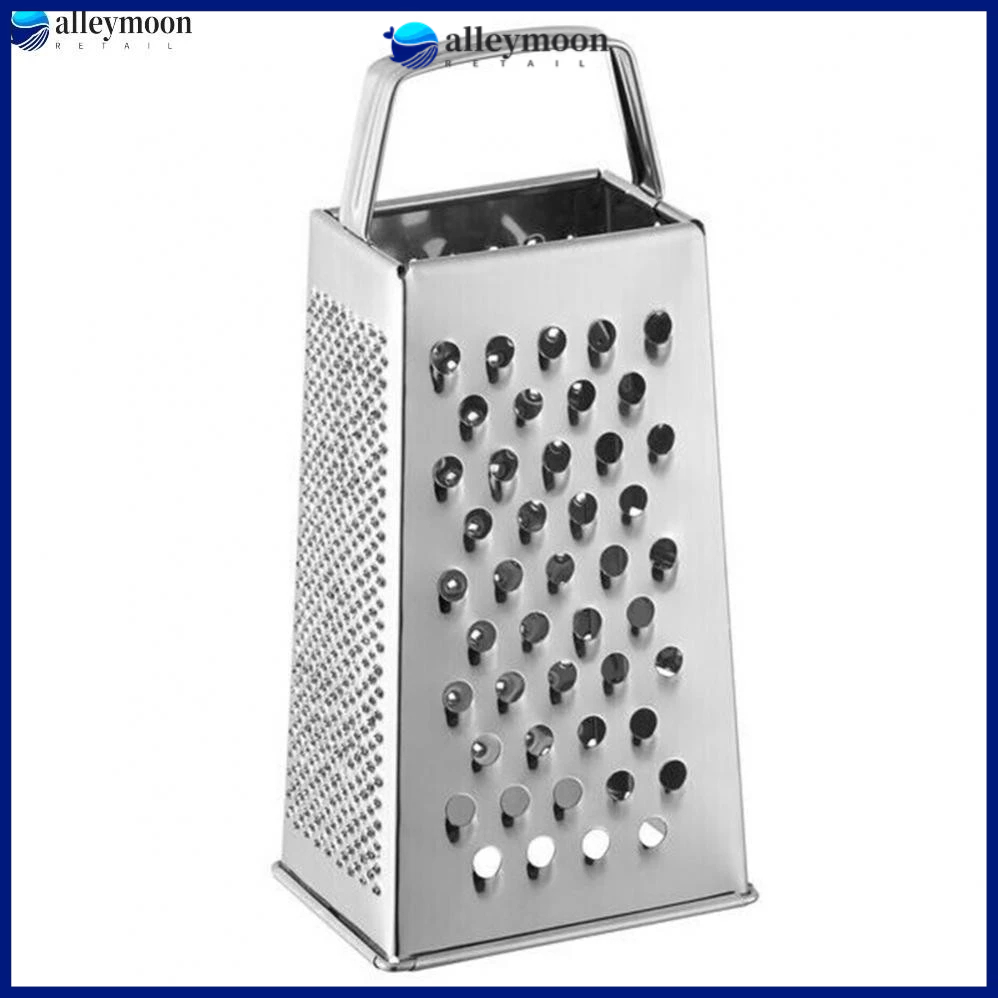 【FEELING 】9’’ Cheese Grater Box Sided Cheese Shredder Stainless Steel Kitchen Tool