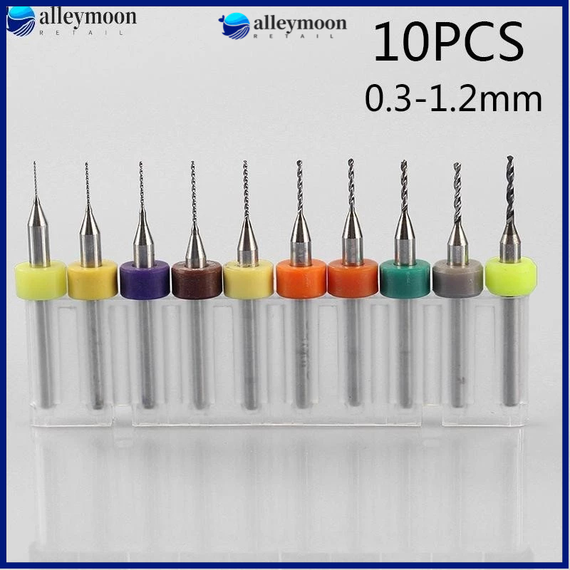 Bộ 10 Mũi Khoan Thép Vonfram 0.3-1.2mm bits