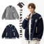 Tianlesiwei [Khâu hai màu, phong cách đại học] Áo khoác giản dị dáng rộng mùa thu Đồng phục bóng chày cổ điển Mỹ dành cho nam và nữ