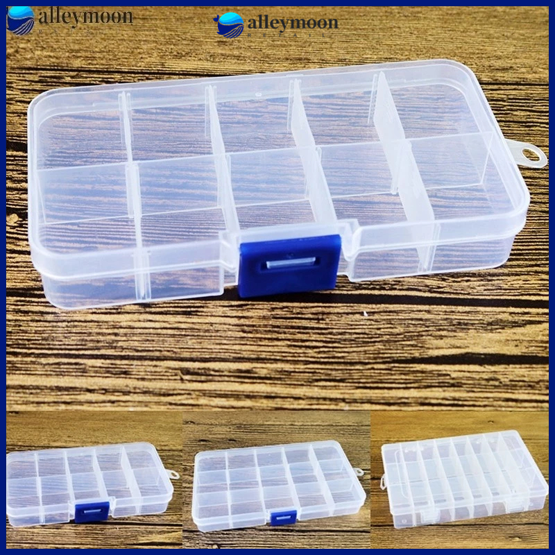 ✨10 / 15 / 24 Ngăn Hộp Nhựa Trang Sức Hạt Bảo Quản Hộp Đựng DIY Người Tổ Chức