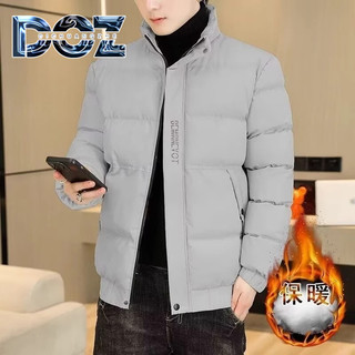 Áo khoác Cotton Dichuangzhe Áo khoác nam màu trơn dày mùa đông dáng rộng