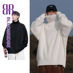 BLOOMRIDGE Áo len cổ lọ Đàn ông Màu đặc Lỏng lẻoM-3XL