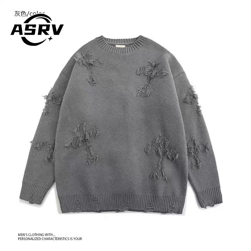 Áo len ASRV rách mùa đông mới dáng rộng dày | Shopee Việt Nam