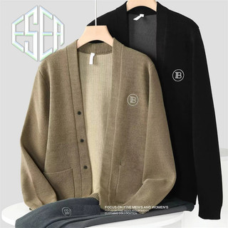 Áo len dệt kim nam ESEA phong cách Harajuku Nhật Bản dáng rộng giản dị chất lượng cao phong cách trung tính áo len áo khoác