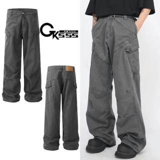GKSSS quần jean nam Vải denim phong cách trung tính dáng rộng phong cách retro Mỹ giản dị