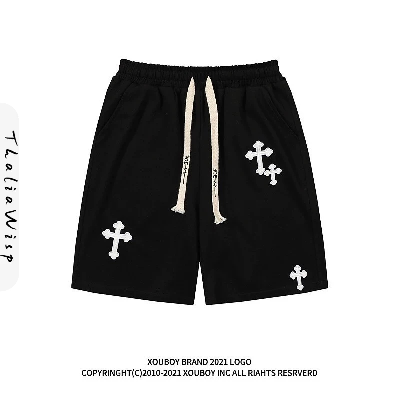 ThaliaWisp 	Quần short nam xu hướng mới quần short thể thao cổ điển đường phố dáng rộng thông thường phù hợp với quần năm điểm