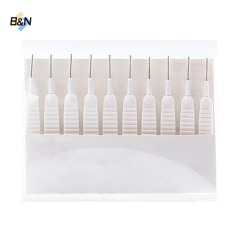 B & N 10 Cái / bộ Bàn chải làm sạch vòi hoa sen Bàn chải nhỏ màu trắng Bàn chải làm sạch lỗ chân lông Nylon cho lỗ điện thoại Phòng tắm nhà bếp.