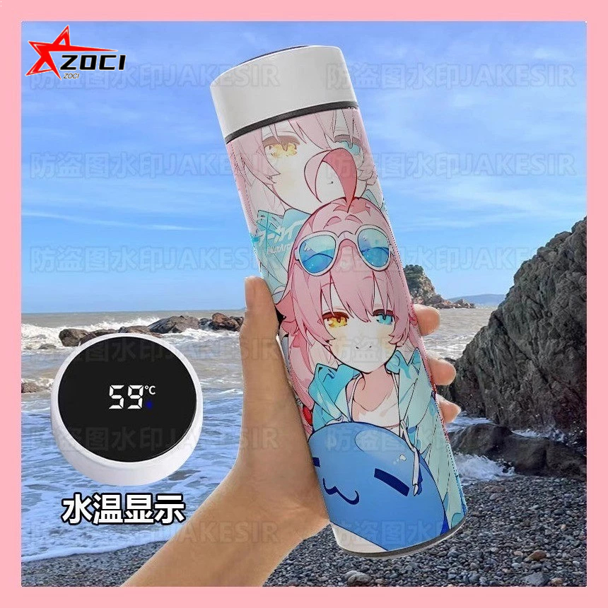 [Zoci] Cốc Blue Archive Takanashi Hoshino Cốc du lịch bằng thép không gỉ nhỏ gọn dung lượng cao có màn hình nhiệt độ