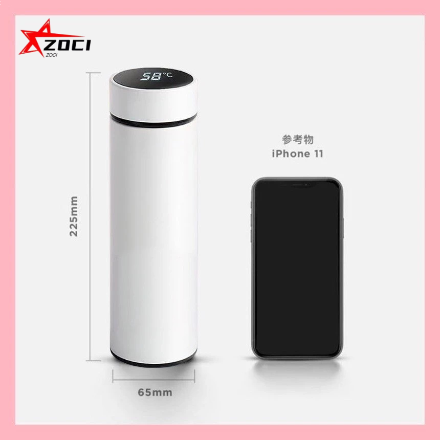 [Zoci] Cốc Blue Archive Takanashi Hoshino Cốc du lịch bằng thép không gỉ nhỏ gọn dung lượng cao có màn hình nhiệt độ
