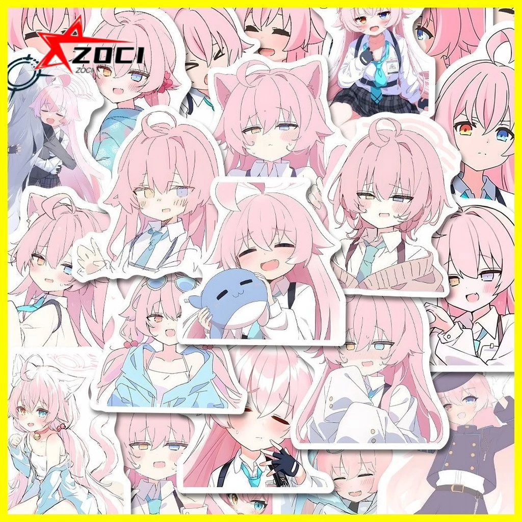 [Zoci] Nhãn dán Blue Archive (57 tờ) Takanashi Hoshino Takanashi Hoshino Takanashi Hoshino Emoticon Gói Nhãn dán hoạt hình dễ thương diy