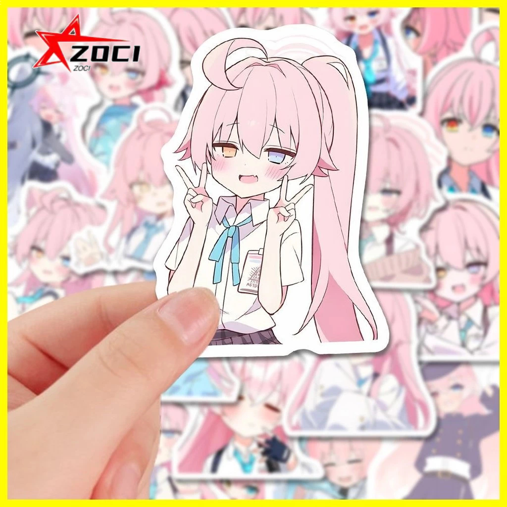 [Zoci] Nhãn dán Blue Archive (57 tờ) Takanashi Hoshino Takanashi Hoshino Takanashi Hoshino Emoticon Gói Nhãn dán hoạt hình dễ thương diy