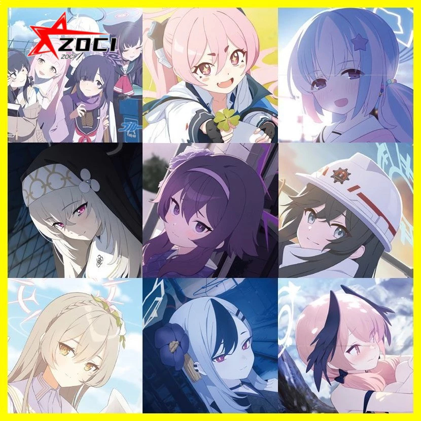 [Zoci] Nhãn dán Blue Archive (80 tờ) Nhãn dán lưu trữ màu xanh Tendou Arisu Nhãn dán trò chơi hai chiều Hàng hóa Sổ tay nhân vật dễ thương Nhãn dán Misono Mika Sunaokami Shiroko