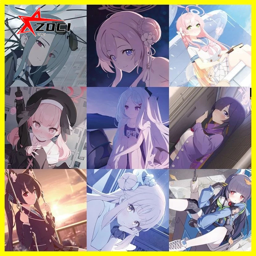[Zoci] Nhãn dán Blue Archive (80 tờ) Nhãn dán lưu trữ màu xanh Tendou Arisu Nhãn dán trò chơi hai chiều Hàng hóa Sổ tay nhân vật dễ thương Nhãn dán Misono Mika Sunaokami Shiroko
