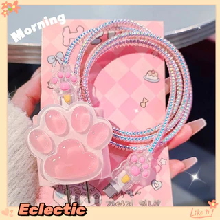 - Eclectic - Bộ vỏ bảo vệ cáp dữ liệu hoạt hình Sanrio Bộ sạc cạnh sóng Vỏ mềm Thích hợp cho IP
