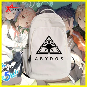 Túi đi học Lưu trữ màu xanh Abydos Lưu trữ màu xanh Abydos Logo trường học Charlie Hàng hóa Ba lô nam nữ hai chiều Túi đi học phổ biến phù hợp