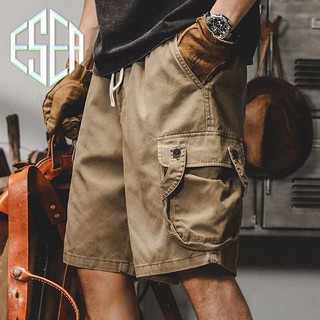 Quần short nam ESEA thời trang cổ điển Mỹ quần short hàng hóa phong cách trung tính chất lượng cao