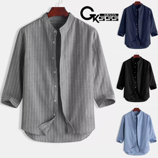 Áo sơ mi nam GKSSS thời trang Hàn Quốc dáng rộng thoáng khí chất lượng cao áo sơ mi cổ đứng