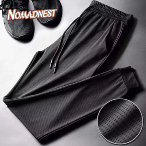 NOMADNEST Quần dài nam lưới lụa băng cỡ lớn thông thường