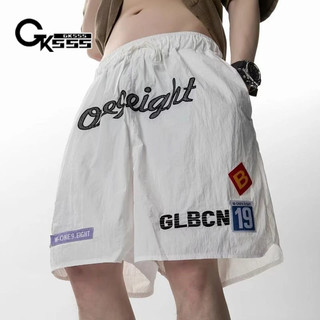 Quần short nam GKSSS thời trang và phổ biến phong cách Hồng Kông quần short thể thao thông thường phong cách đường phố tươi mát