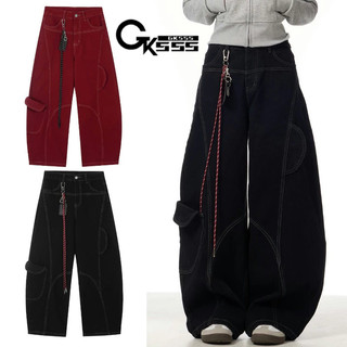 Quần jean nam GKSSS Thương hiệu hợp thời trang Mỹ, rèm rộng, quần jean scimitar phong cách trung tính chất lượng cao
