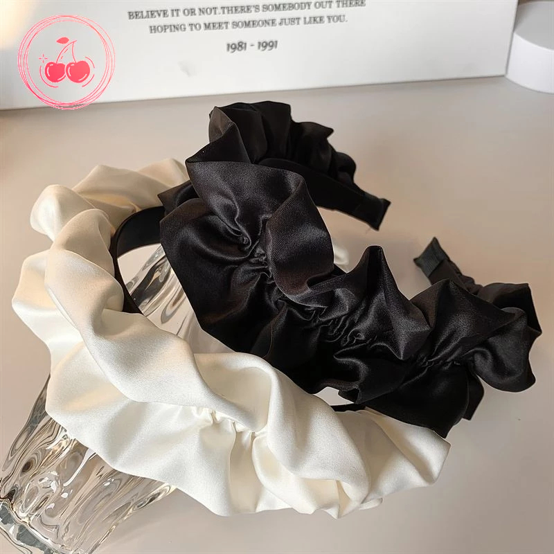 💞Cherry💞Băng Đô Cài Tóc Vải Nhăn Phong Cách Pháp Cổ Điển Thời Trang Cho Nữ