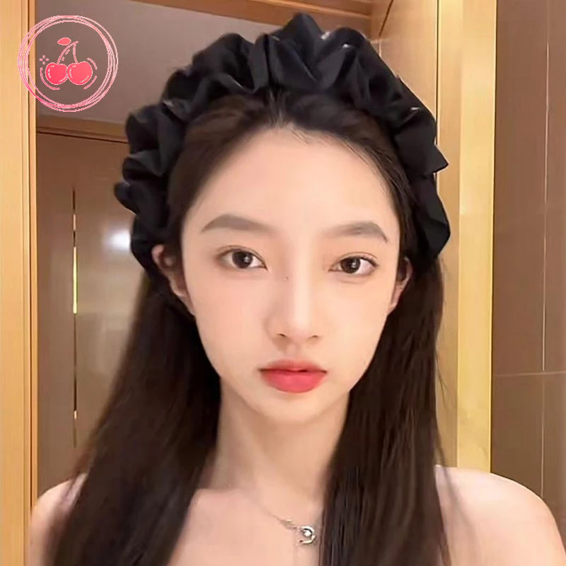 💞Cherry💞Băng Đô Cài Tóc Vải Nhăn Phong Cách Pháp Cổ Điển Thời Trang Cho Nữ