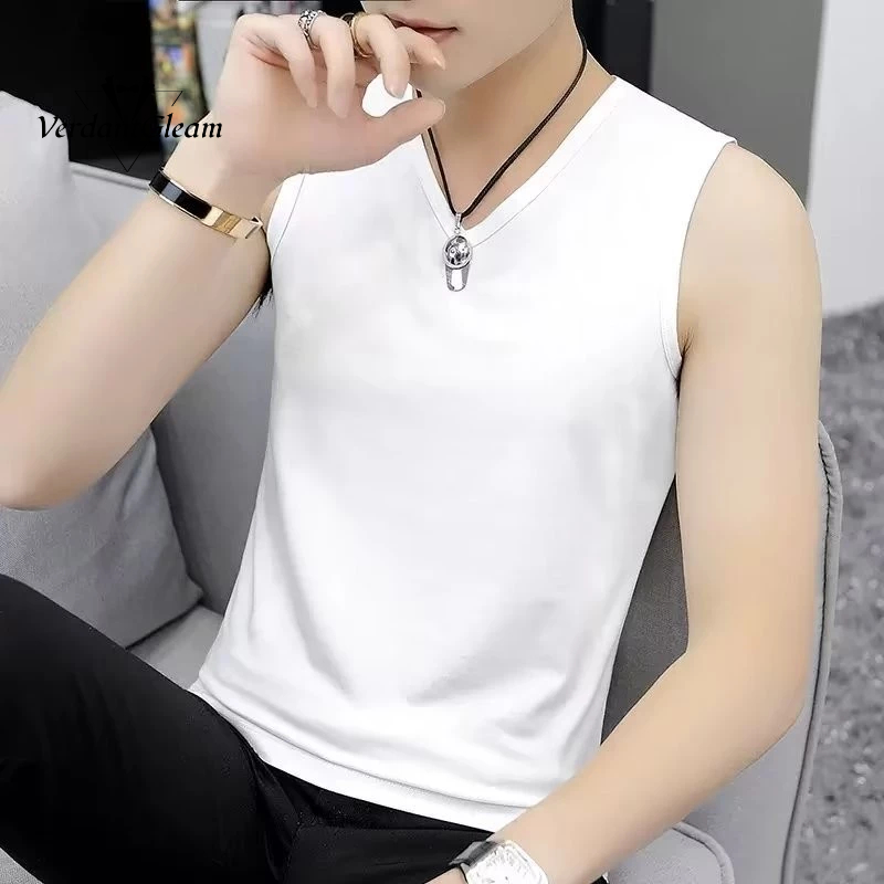 VG Áo Vest Nam Đơn Giản Hợp Thời Trang Thể Thao Thể Dục Màu Trơn Đơn Giản Modal Vải Cotton Hút Mồ Hôi Thoáng Khí Top