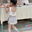 Áo Vest Cotton nguyên chất mùa hè cho bé gái Hàn Quốc / Áo yếm dây ngắn