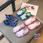 Giày Sandal Trẻ Em Mùa Hè Phong Cách Mới Đế Mềm Giày Đi Biển Trẻ Em Thoáng Khí Chống Va Chạm Velcro Lộn