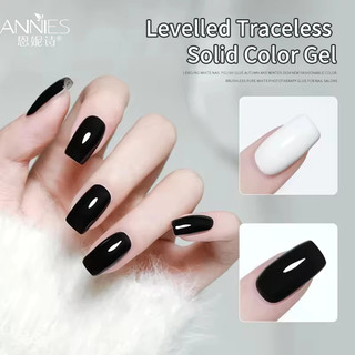 ANNIES Đen Trắng Sơn Móng Tay Keo Phong Cách Mới San Bằng Không Đánh Dấu Lâu Dài Quang Trị Liệu Keo Nail Shop Deed
