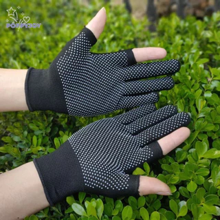 🐾Poppyjoy 1 Đôi găng tay chống nắng, bao tay lái xe máy, tập gym, tập thể thao hở ngón đa năng