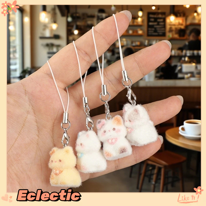 – Eclectic – Dây đeo điện thoại di động hình mèo 3D hoạt hình dễ thương