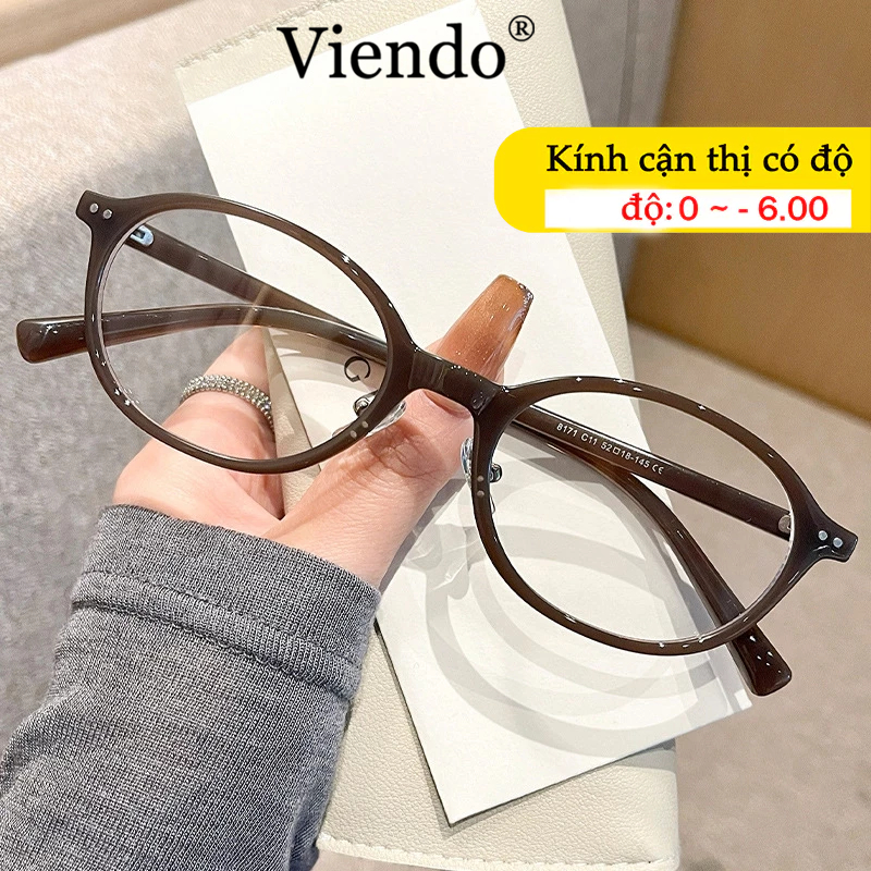 Gọng Kiếng Cận Nam Nữ VIENDO Gọng Kính Mắt Nhỏ Chông Tia UV Ánh Sáng Xanh Đổi Màu Khi Ra Nắng Cao Cấp -1.0/-2.0/-3.0/-4.0/-5.0/-6.0