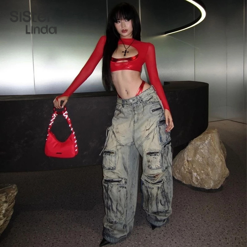 Sisterlinda Áo Thun Cổ Rùa Tay Dài Skinny - Thiết Kế Trendy Cho Ngày Thường Năm 2025