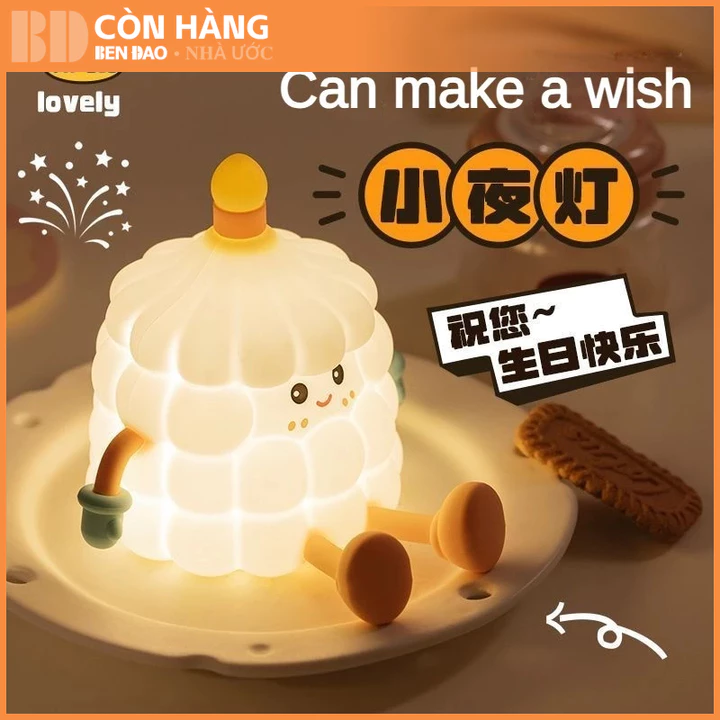 [Giảm giá chớp nhoáng] BENDAO • Đèn silicon / Đèn ngủ-Trang trí-Giá đỡ điện thoại di động-Gift / Phòng ngủ-Đầm máy / Phòng ngủ-Đầm bếp dễ thương / Đèn ngủ bánh / Đèn bàn ngủ đầu giường phòng ngủ / Đèn
