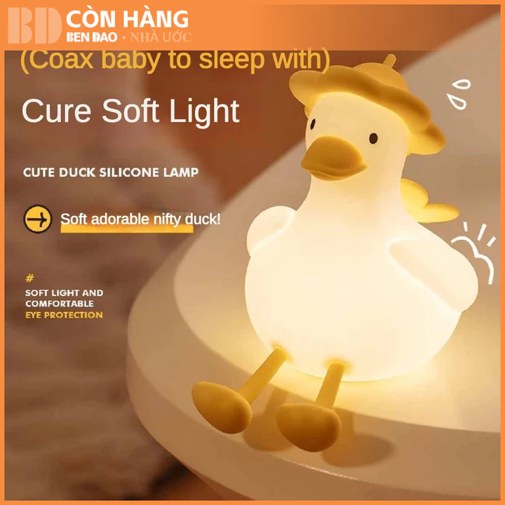 [Giảm giá chớp nhoáng] BENDAO • Đèn silicon / Đèn ngủ-Trang trí-Giá đỡ điện thoại di động-Gift / Phòng ngủ-Đầm máy / Phòng ngủ-Đầm ngủ dễ thương / Đèn ngủ vịt dễ thương / Đèn bàn ngủ đầu giường phòng 