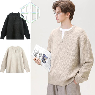 Áo len dệt kim nam ESEA phong cách Harajuku Nhật Bản, unisex chất lượng cao