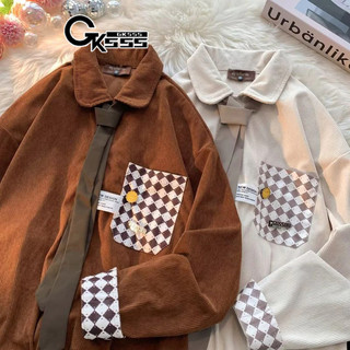 Áo sơ mi nam vải nhung cổ điển Nhật Bản, phong cách unisex chất lượng cao