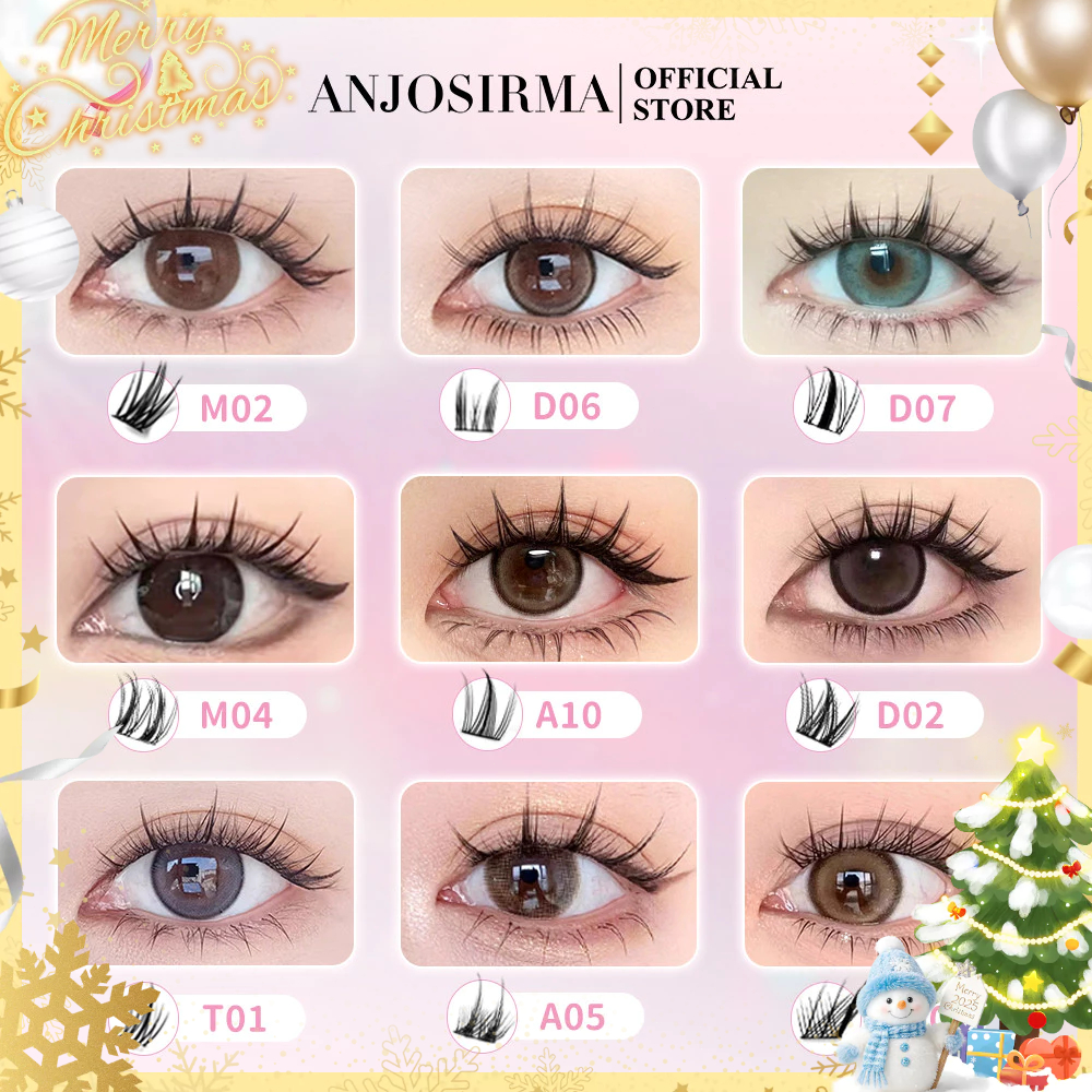 ANJOSIRMA DIY Mi giả tách sợi siêu mảnh và tự nhiên , đẹp và lông mi có thể sử dụng lại，10mm-14mm