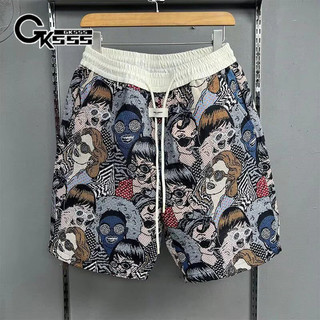GKSSS Quần Short Unisex Thiết Kế Jacquard Độc Đáo, Chất Lượng Cao