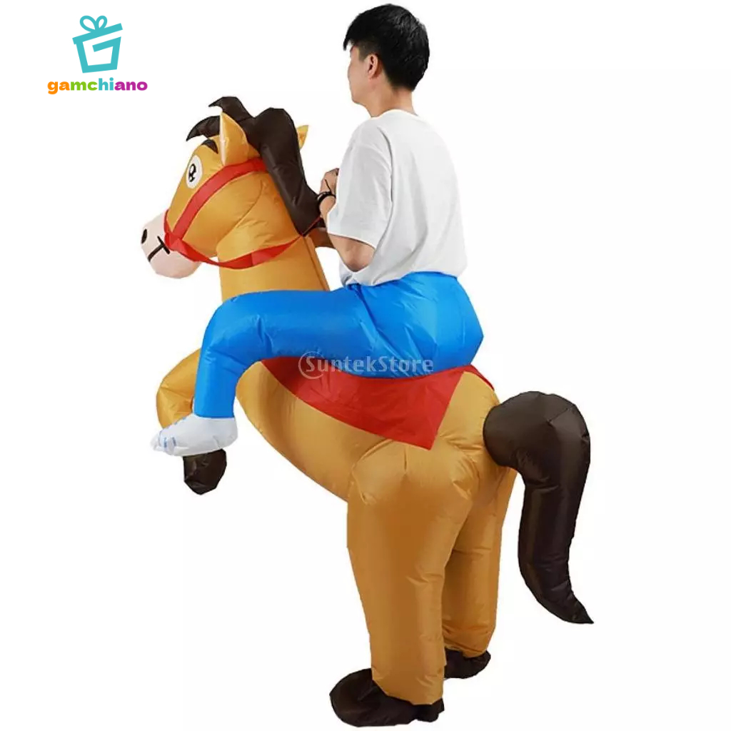 Trang phục ngựa bơm hơi Vui cưỡi ngựa Trang phục quần áo Trang phục nổ tung