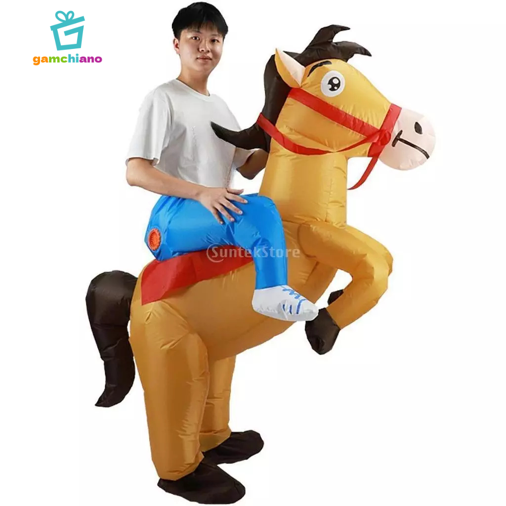 Trang phục ngựa bơm hơi Vui cưỡi ngựa Trang phục quần áo Trang phục nổ tung