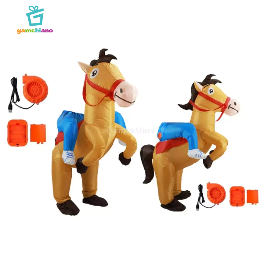 Trang phục ngựa bơm hơi Vui cưỡi ngựa Trang phục quần áo Trang phục nổ tung