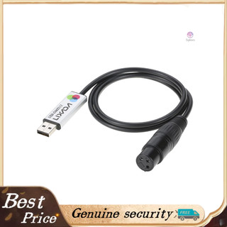 Lixada USB to DMX Interface Adapter LED DMX512 Computer PC Stage Lighting Controller Dimmer Cable for Theater Lighting Control