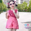 Bộ Đồ Mùa Hè Bé Gái Phong Cách Mới Trung Nhỏ Trẻ Em Phiên Bản Hàn Quốc Hai Mảnh Áo Vest Trẻ Em Quần Short