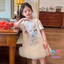 Váy khâu sợi đầy màu sắc cho bé gái Hàn Quốc / Váy thun hoạt hình dài vừa phải ngọt ngào mùa hè
