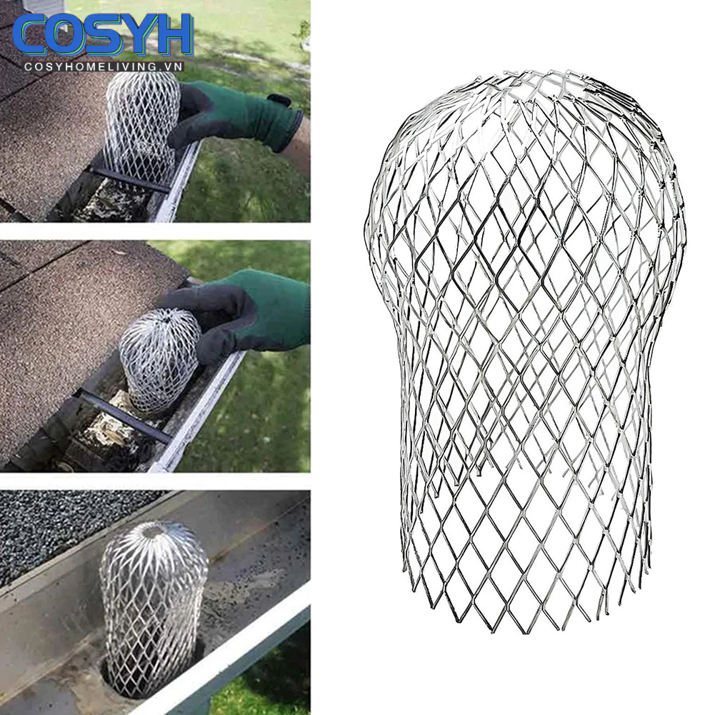 [Cosyh] Bộ lọc bảo vệ máng xối trên nóc Bộ lọc mở rộng 3INCH Ngăn chặn tắc nghẽn lá